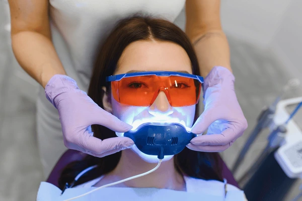 Professional teeth whitening treatment at a dentist office in Montchanin DE